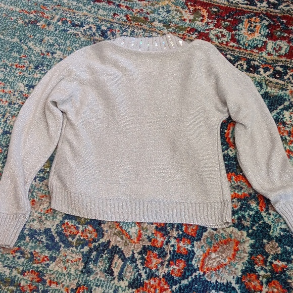 Justice silver open front sweater with sequins - Picture 4 of 4